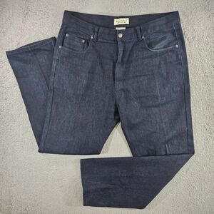 Beyond The Limit Mens Dark Wash Premium Denim Jeans 38x32 Straight Leg Y2K